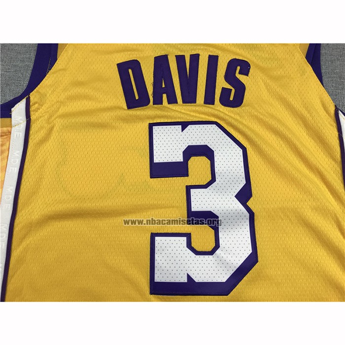 Camiseta Los Angeles Lakers Anthony Davis NO 3 Ciudad 2019-20 Amarillo